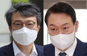 김의겸, 윤석열. 연합뉴스