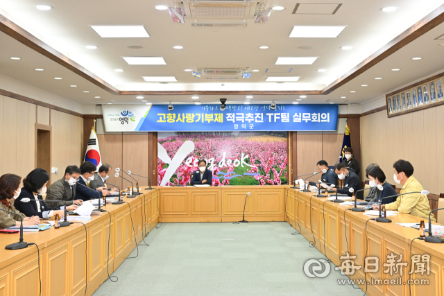 영덕군 고향사랑기부제TF팀 실무회의가 지난 12일 김병곤 부군수 주재로 군청 회의실에서 열렸다. 영덕군 제공