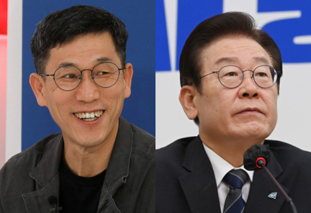 진중권(왼쪽), 이재명. 연합뉴스