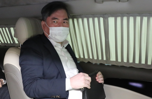 유동규 전 성남도시개발공사 기획본부장이 21일 서초동 서울중앙지법에서 열린 