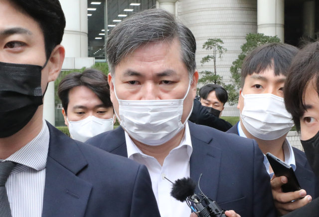 유동규 전 성남도시개발공사 기획본부장이 21일 서초동 서울중앙지법에서 열린 