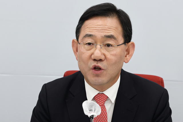 국민의힘 주호영 원내대표가 23일 서울 여의도 국회에서 열린 기자간담회에서 발언하고 있다. 연합뉴스