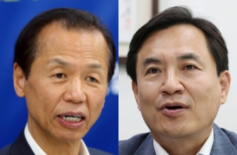 최문순 전 강원도지사와 김진태 강원도지사
