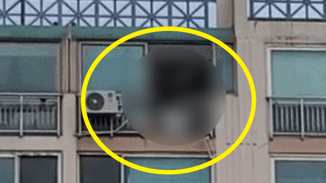 서울 한 아파트 9층에서 텔레비전과 피아노 등 집안 살림을 1시간 동안 바깥으로 집어 던진 20대 남성이 병원에 입원 조치당했다. 온라인 커뮤니티 캡처