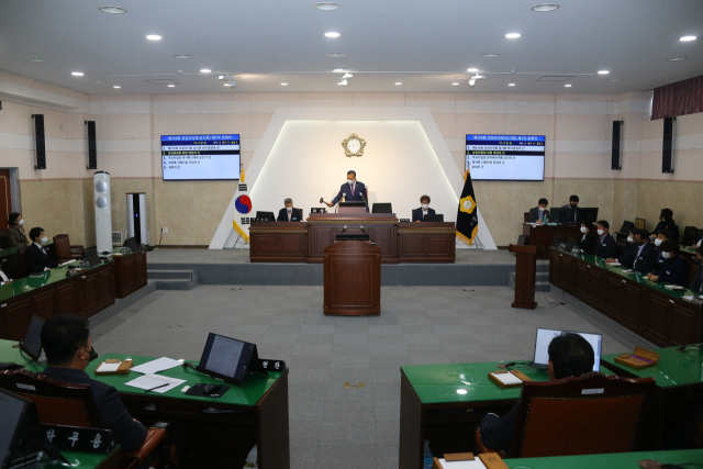 의성군의회 제259회 임시회 개회식. 의성군의회 제공
