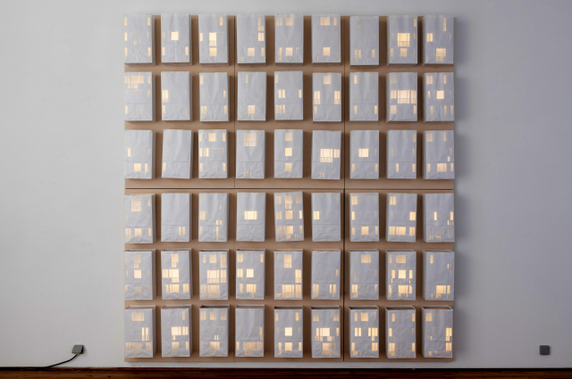 장하윤, 밤의 정원, Mixed Media, 114x72cm, 6pcs, 2022.