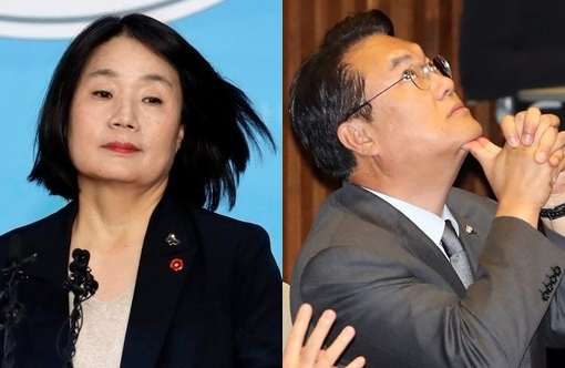 윤미향, 정진석. 연합뉴스