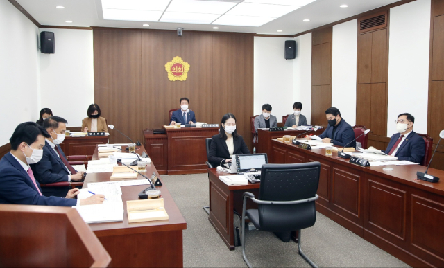 대구시의회 기획행정위원회 행정사무감사. 대구시의회 제공.