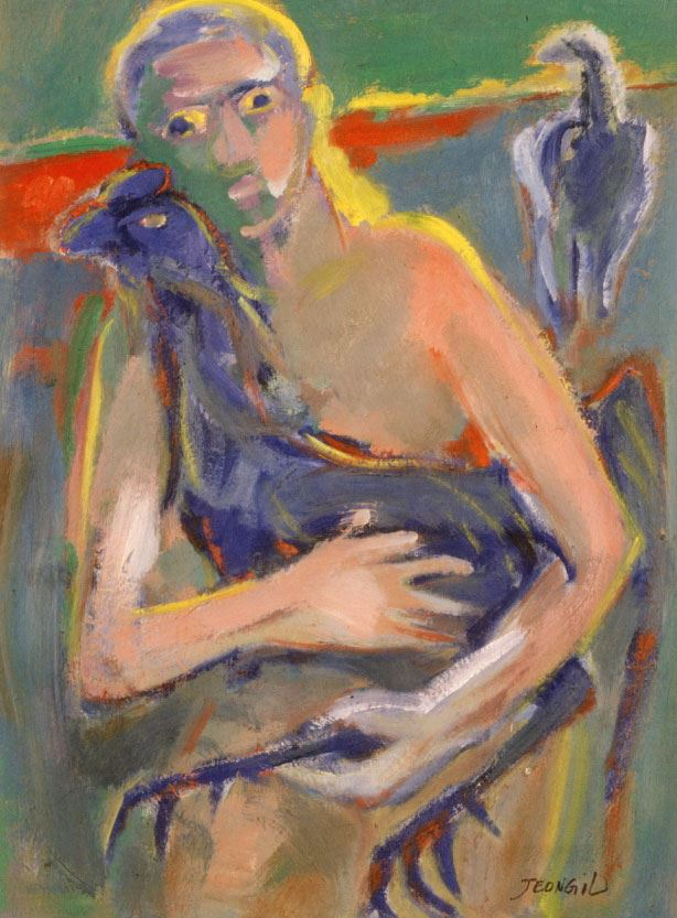 정일, 무제, 1985, 캔버스에 유채, 64×48cm, 대구문화예술회관 소장.