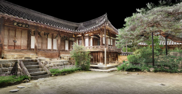 가상현실(VR) 콘텐츠 중 함양 일두고택. 국립문화재연구원 제공