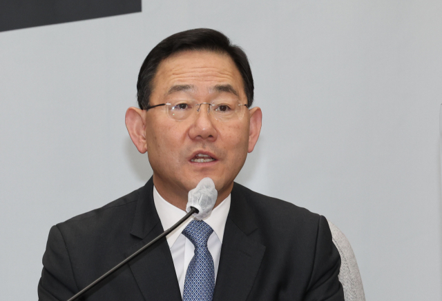 국민의힘 주호영 원내대표가 18일 오전 서울 여의도 국회에서 열린 원내대책회의에서 발언하고 있다. 연합뉴스