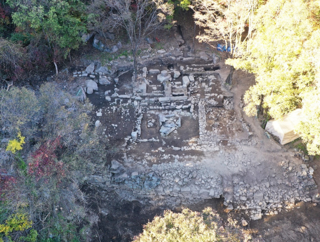 경북 성주군 가천면 법전리 사지 전경, 성주군 제공