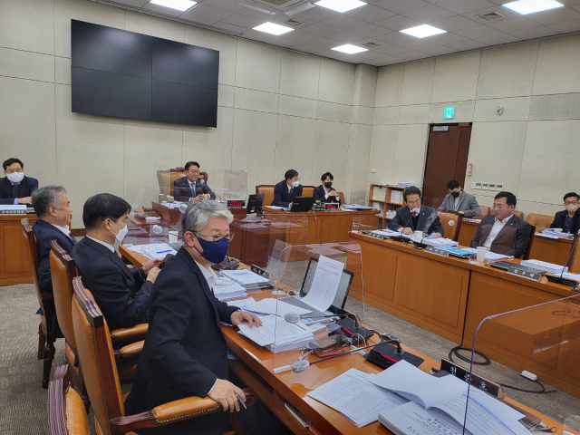 28일 국회 행정안전위원회 법안심사제1소위원회가 열리고 있다. 김용판(대구 달서병) 의원실 제공