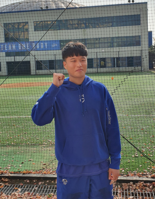 삼성라이온즈 포수 이병헌이 내년 시즌을 준비하며 각오를 남기고 있다. 김우정 기자
