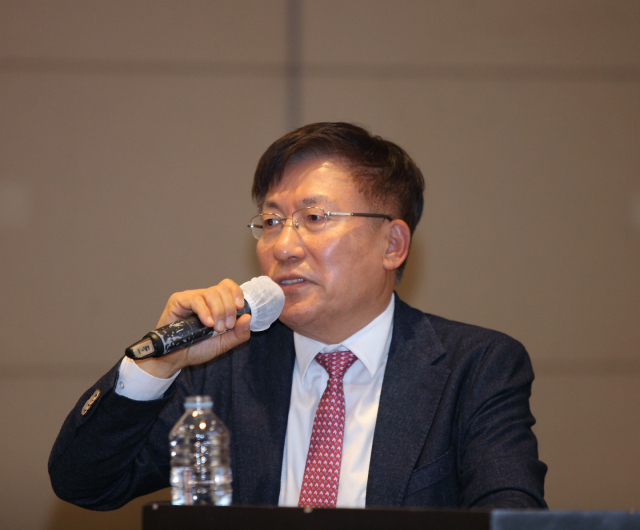박종관 충북우수중소기업협의회 회장이 5일 대구 그랜드호텔 리젠시홀에서 강연을 진행했다. 임경희 매일탑리더스 디지털국장 제공