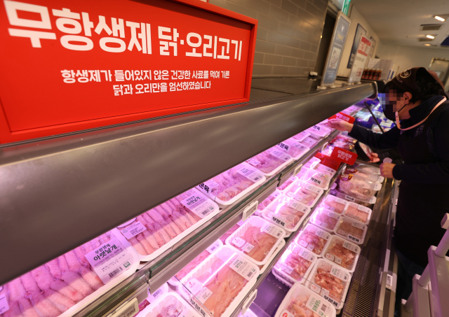 서울 시내 대형마트 닭·오리고기 판매대 모습. 연합뉴스