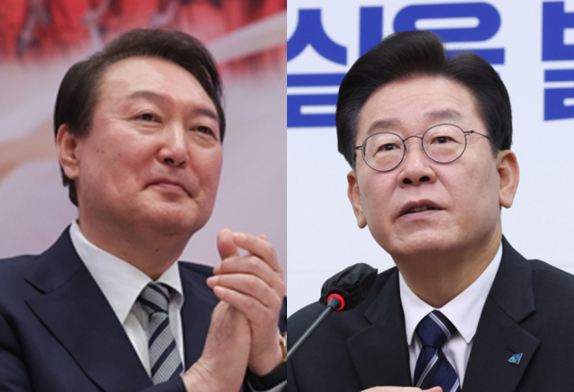 윤석열 대통령(왼쪽), 더불어민주당 이재명 대표. 연합뉴스