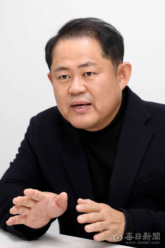 9일 정해용 국민의힘 ICT미디어진흥특별위원회 부위원장이 매일신문과 인터뷰 하고 있다. 정운철 기자 woon@imaeil.com