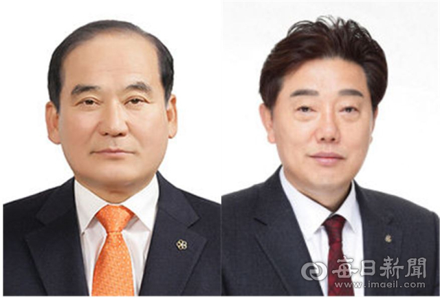 경산시체육회장 선거에 출마한 손규진 전 경산시생활체육협회장과 강영근 경산시체육회장.(기호순).