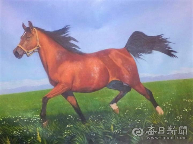 A씨가 자신의 SNS에 올린 키르키즈스탄 작가의 말 그림. A씨 제공