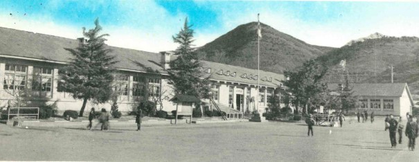 1975년대 일직초등학교의 학교 전경. 일직초 제공