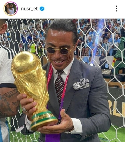 유명 셰프 ‘솔트 배’, 월드컵 시상식 무단 접근으로 FIFA 조사 착수