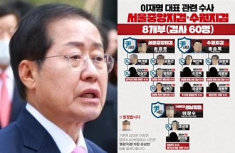 홍준표, 더불어민주당 검사 신상 공개 웹자보. 연합뉴스, 매일신문DB