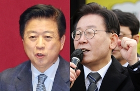 노웅래, 이재명. 연합뉴스