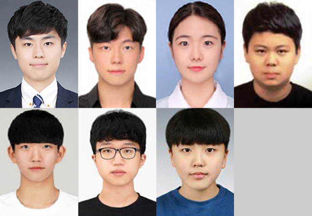 (상단 왼쪽부터) 배국환, 김도현, 최혜원, 박찬흠. (하단 왼쪽부터) 이인혁, 조영욱,허채원