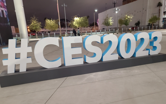 CES 2023 개막을 하루 앞둔 4일(현지시간) CES 2023 행사장 모습. 경북도 제공
