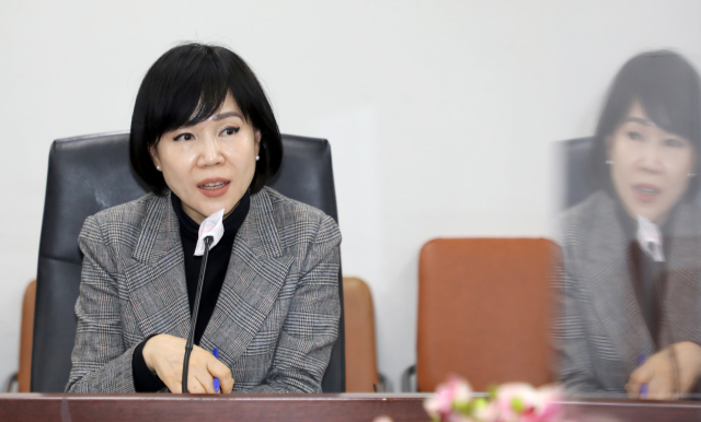 전현희 국민권익위원장이 4일 정부세종청사 국민권익위에서 내부 전 직원 회의인 