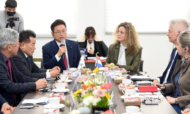 세계원예센터 한국사무소 개소식 모습. 경북도 제공