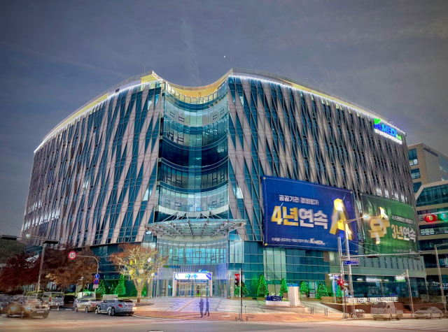 대구 동구 혁신도시에 있는 케이메디허브 전경.
