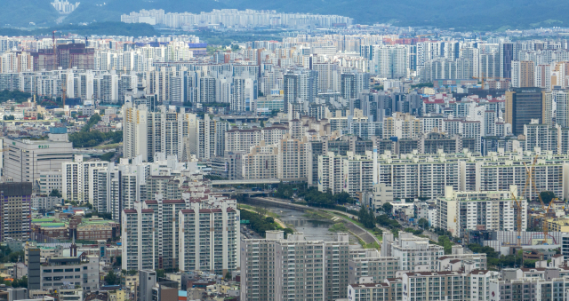 대구 상공에서 바라본 시가지 아파트 모습. 매일신문 DB