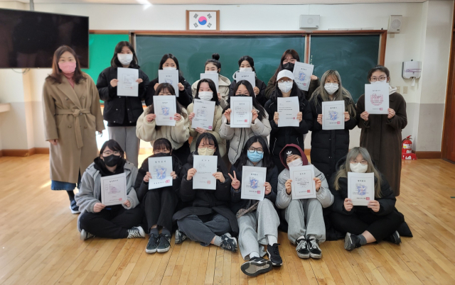 대구 매천고 미술중점과정 학생 전원이 2023학년도 대학 입시에서 미대 합격에 성공햇다. 대구시교육청 제공