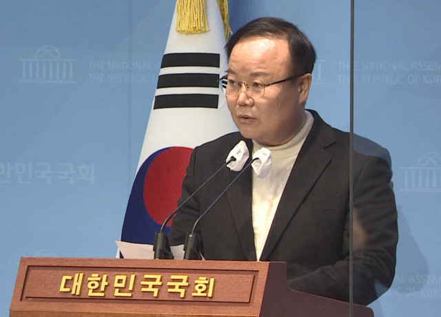 국민의힘 김재원 전 최고위원이 25일 국회 소통관에서 