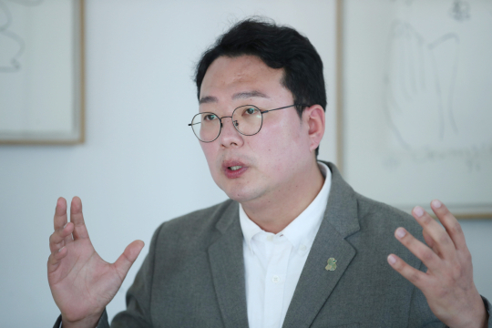 국민의힘 전당대회 당대표 출마를 선언한 천하람 전남 순천갑 당협위원장. 김영진 기자 kyjmaeil@imaeil.com