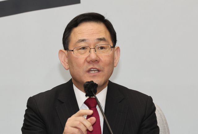 국민의힘 주호영 원내대표가 7일 오전 서울 여의도 국회에서 열린 원내대책회의에서 발언하고 있다. 연합뉴스