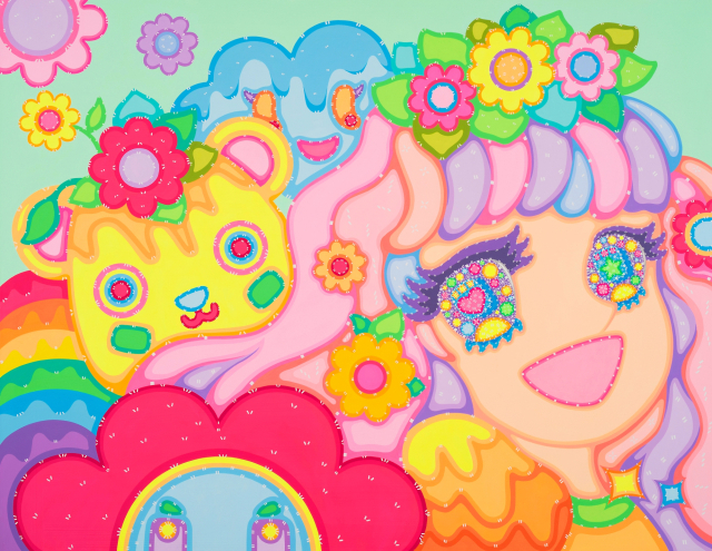 이사라, wonderland, 95.0x121.0cm, Acrylic on canvas, 2023.