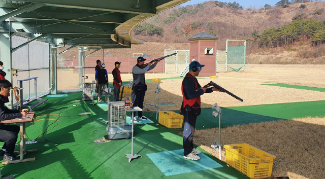 지난해 사격국가대표팀이 대구국제사격장에서 전지훈련을 진행 중인 모습. 대구시 제공