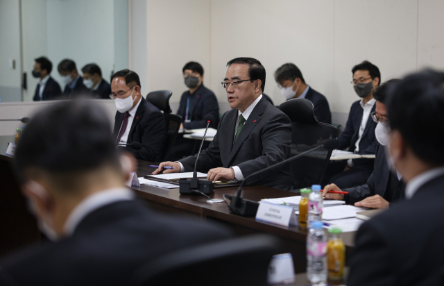 김성한 국가안보실장이 지난해 12월 사이버안보 TF 운영 결과 점검회의를 주재하고 있다. 대통령실 제공