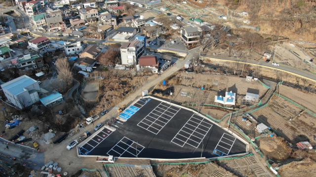대구 달서구 도원지 인근 월광5주차장. 달서구청 제공