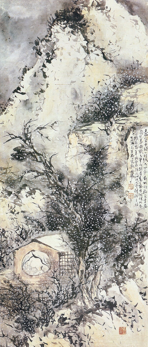 [이인숙의 옛그림 예찬] <188> 매화를 아내로, 학을 자식으로 삼았다는 매처학자 임포를 그린 매화서옥도