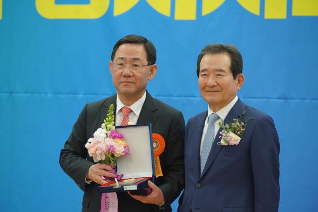 제1회 대한민국 정치지도자상에서 주호영 국민의힘 원내대표(대구 수성구갑)가 