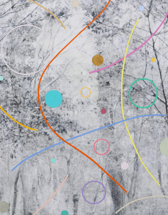 최영, Color of spring, acrylic&mixed media on canvas, 91x116.8cm, 2023.