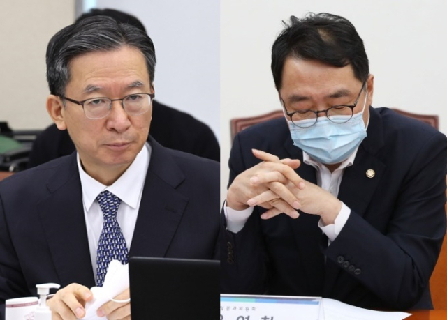 정성호, 윤영찬 더불어민주당 의원. 자료사진 연합뉴스