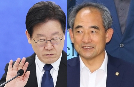 이재명, 윤준병. 연합뉴스