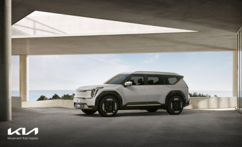 기아, 대형 SUV 전기차 'EV9' 공개…별자리 DRL·파노라믹 와이드 디스플레이 최초 적용