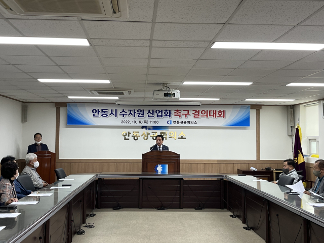 이동시 안동상공회의소 회장이 지난해 2개의 댐 조성으로 인해 피해를 입은 안동지역에 대한 규제 완화 등 
