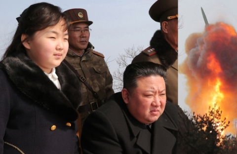 김정은·주애 '핵반격 훈련' 참관, 19일 탄도미사일 발사 지켜봐